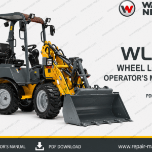Operator's Manual for Wacker Neuson WL20 Wheel Loader, displaying the loader and key operational guidelines