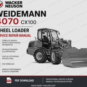 Service Repair Manual for Wacker Neuson Weidemann 4070 CX100 Wheel Loader, showcasing diagrams and maintenance information