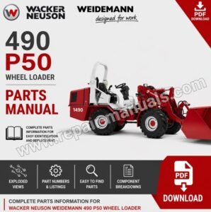 Wacker Neuson Weidemann 490 P50 Wheel Loader Parts Manual
