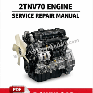 Yanmar 2TNV70 Engine Service Repair Manual cover featuring technical illustrations and detailed instructions for maintenance