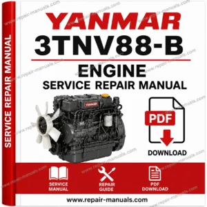 Yanmar 3TNV88 B Engine Service Repair Manual, showcasing diagrams and repair guidelines for engine maintenance