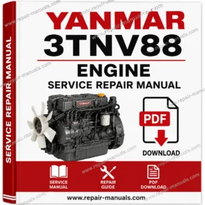 Yanmar 3TNV88 engine service repair manual, showcasing diagrams and repair guidelines for maintenance