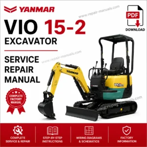 Service Repair Manual for Yanmar VIO 15-2 Excavator, showcasing detailed diagrams and maintenance instructions