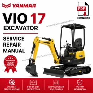 Service Repair Manual for Yanmar VIO 17 Excavator, showcasing detailed diagrams and instructions for effective repairs