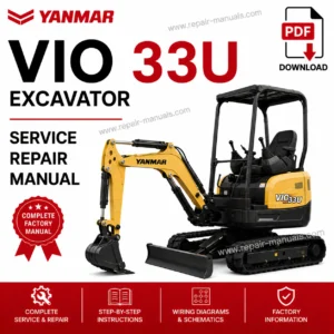 Service Repair Manual for Yanmar VIO 33U Excavator, showcasing detailed diagrams and instructions for effective repairs