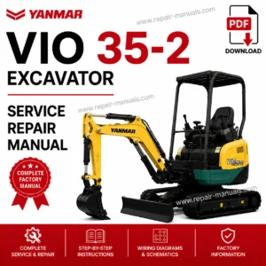 Yanmar VIO 35-2 Excavator Service Repair Manual, showcasing the model and detailed diagrams