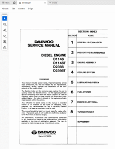 Daewoo DE12TI Diesel Engine Workshop Repair Manual