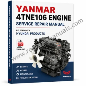 Yanmar 4TNE106 Engine Service Repair Manual PDF download related with Hyundai products featuring diesel engine