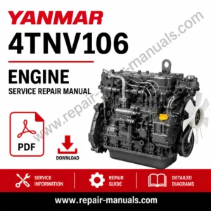 Yanmar 4TNV106 engine service repair manual, showcasing diagrams and repair guidelines for maintenance