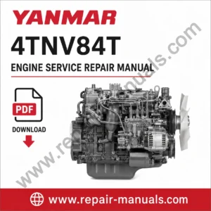 Yanmar 4TNV84T Engine Service Repair Manual, showcasing engine diagrams and repair guidelines