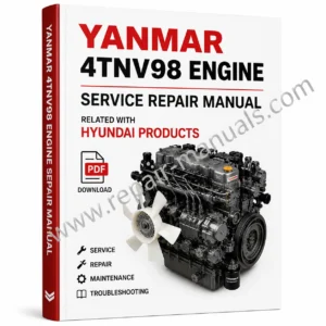 Service manual for Yanmar 4TNV98, displaying detailed diagrams and instructions for engine servicing and repairs