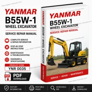 Yanmar B55W-1 Wheel Excavator Service Repair Manual PDF Download