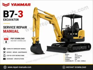 Yanmar B7-3 Excavator Service Repair Manual