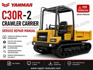 Service Repair Manual for Yanmar C30R-2 Crawler Carrier, showcasing detailed diagrams and maintenance instructions