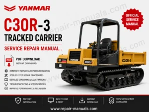 Service Repair Manual for Yanmar C30R-3 Tracked Carrier, showcasing detailed diagrams and instructions