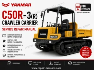 Service Repair Manual for Yanmar C50R-3(R) Crawler Carrier, showcasing detailed diagrams and maintenance instructions