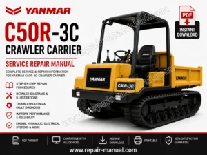 Service Repair Manual for Yanmar C50R-3C Crawler Carrier, showcasing detailed diagrams and maintenance instructions