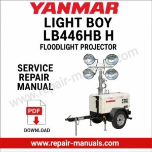 Service repair manual for Yanmar Light Boy LB446HB H Floodlight Projector, showcasing diagrams and maintenance instructions