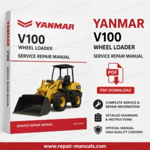 Service Repair Manual for Yanmar V100 Wheel Loader, showcasing diagrams and maintenance instructions