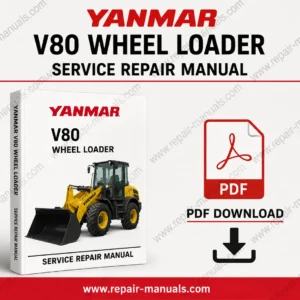 Yanmar V80 Wheel Loader Service Repair Manual, showcasing the loader and detailed repair instructions