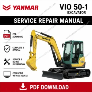 Yanmar VIO 50-1 Excavator service repair manual, showcasing the model and key repair information