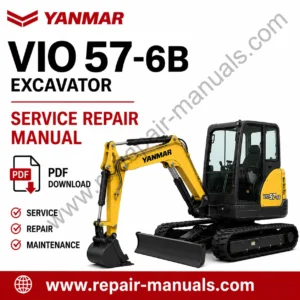 Service Repair Manual for Yanmar VIO 57-6B Excavator, showcasing detailed diagrams and maintenance instructions