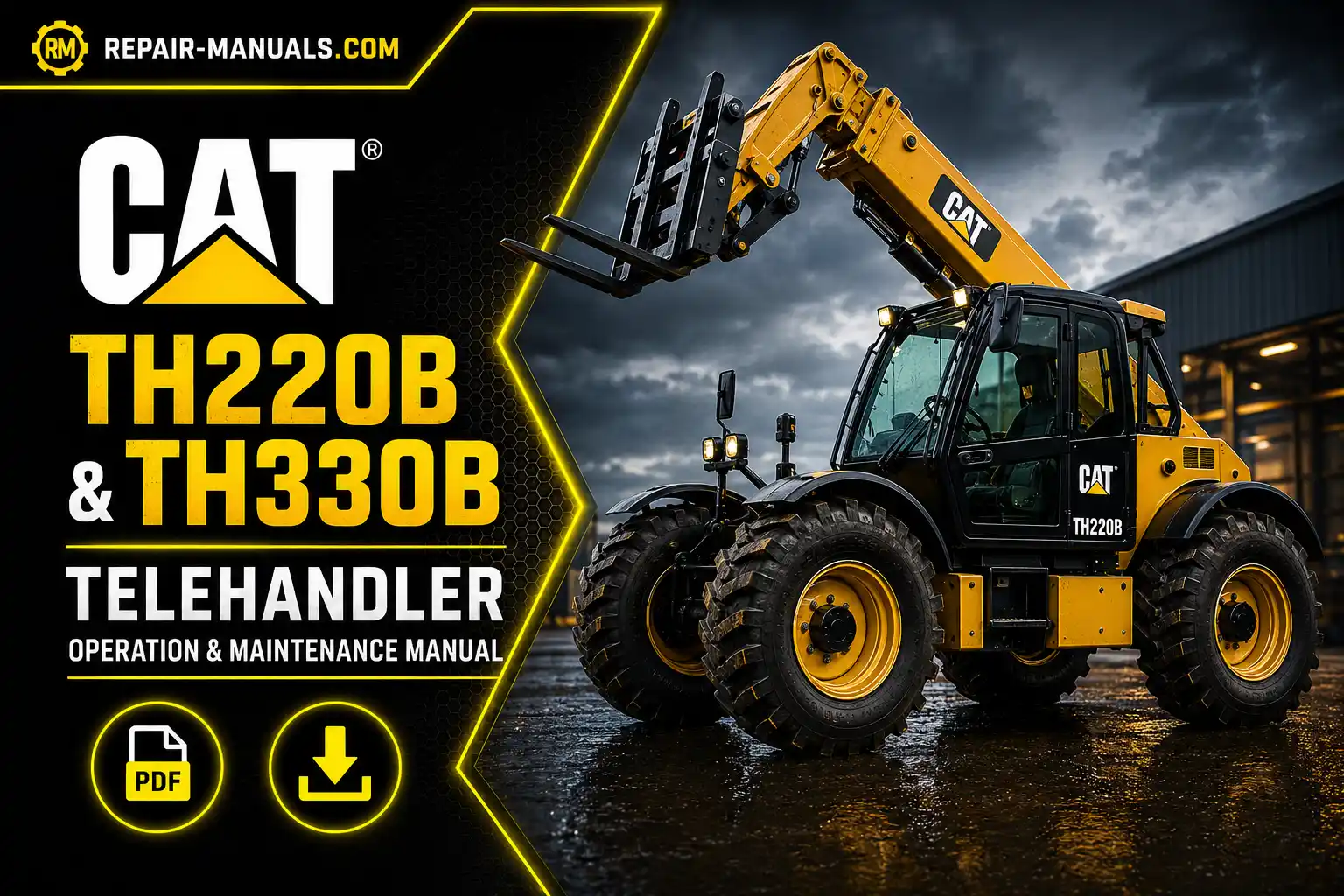 Caterpillar TH220B and TH330B Telehandler Operation and Maintenance Manual PDF