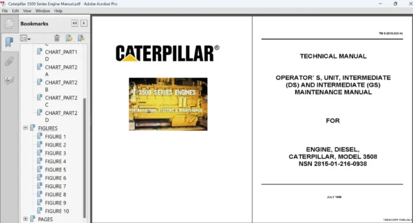 Caterpillar 3500 Series Engine Technical Manual PDF Download
