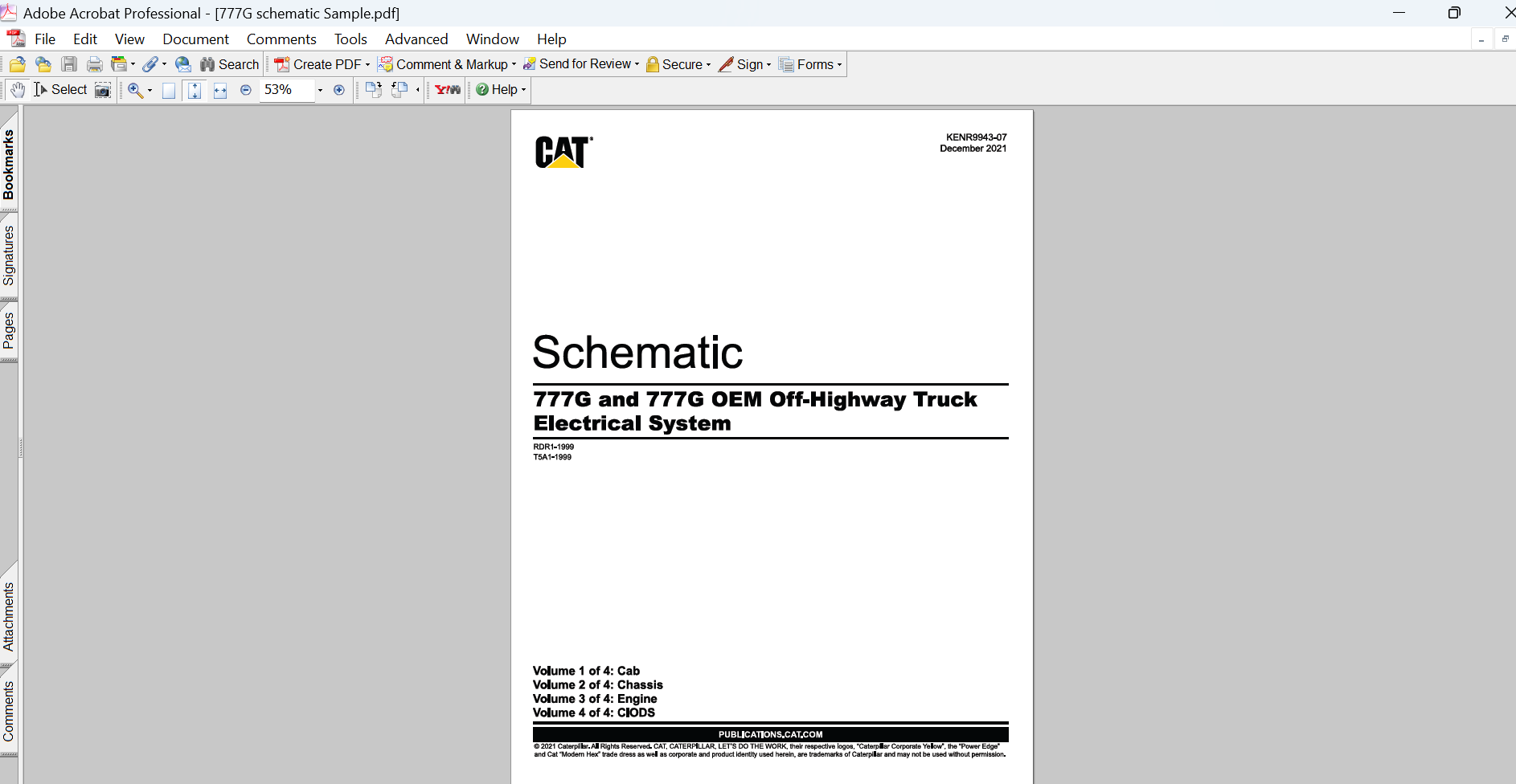 Caterpillar 777G Complete Electrical System Manual PDF Download