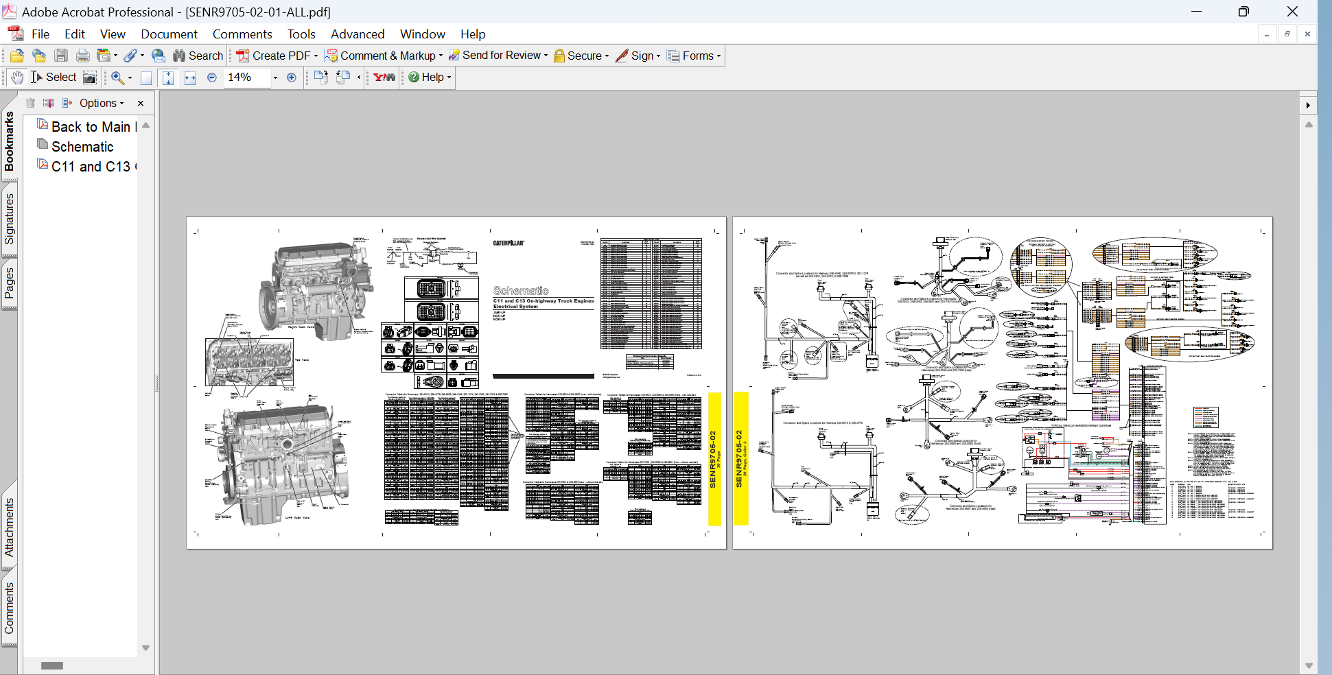 Caterpillar C11 C13 Electrical System Schematic Manual PDF Download