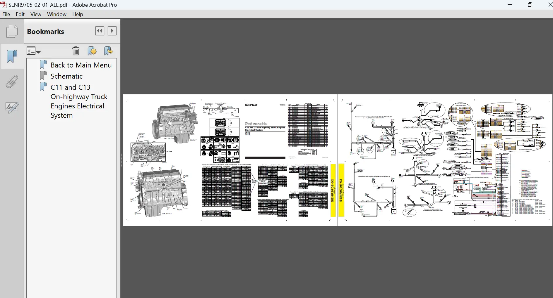 Caterpillar C11 C13 On Highway Truck Engines Electrical System Diagram PDF Download