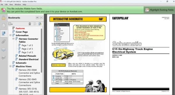 Caterpillar C15 On-Highway Truck Engine Electrical System Manual PDF ...