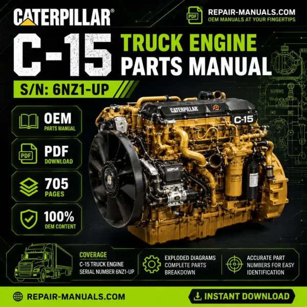 Caterpillar C15 Truck Engine S/N 6NZ1-UP Parts Manual PDF Download
