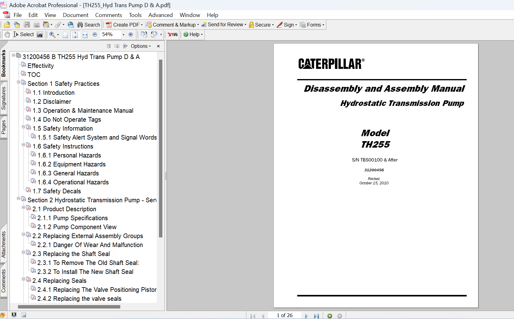 Caterpillar TH255 Complete Workshop Manual Collection - Image 5