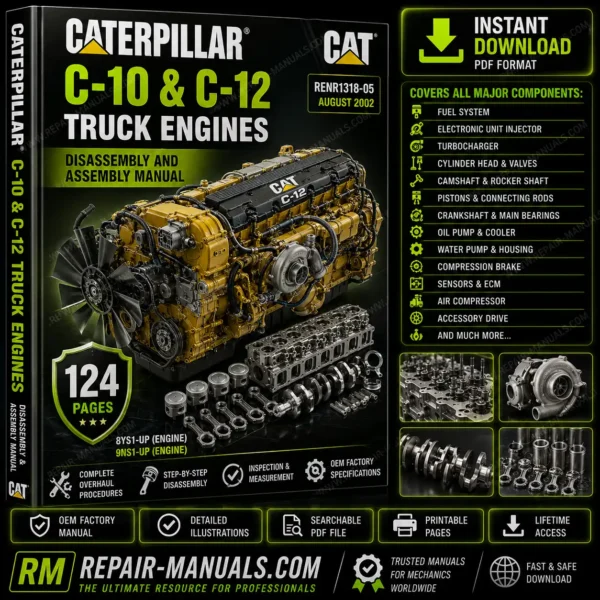 Caterpillar C-10 & C-12 Truck Engines Disassembly And Assembly Manual ...