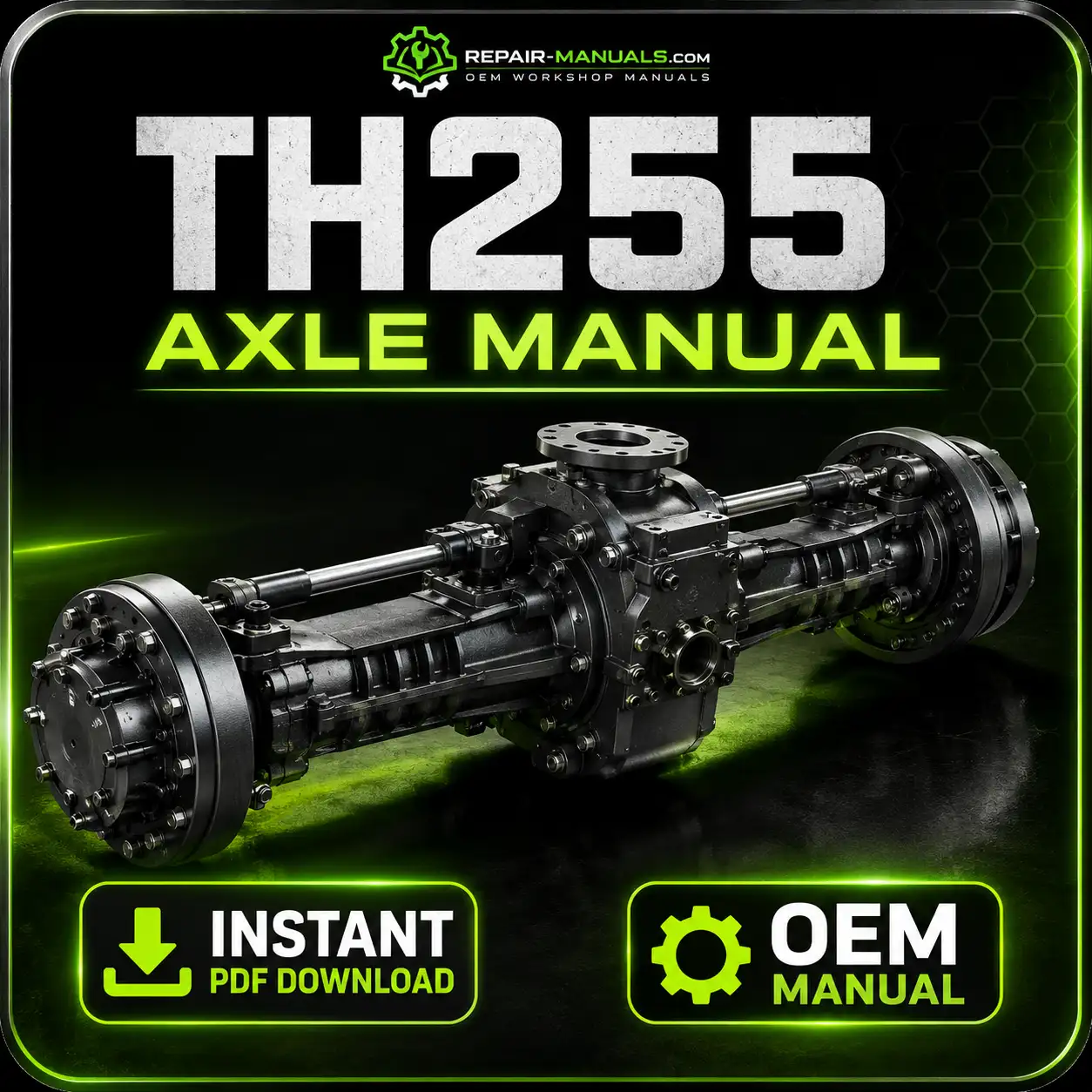Caterpillar TH255 Telehandler Axle Disassembly and Assembly Manual PDF Download