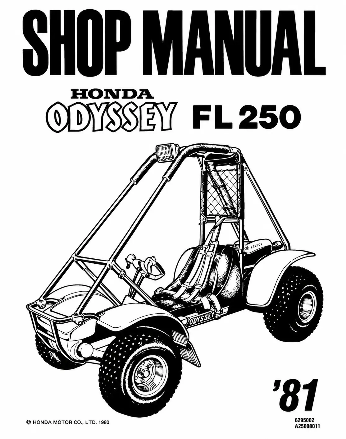1981 Honda Odyssey FL250 Shop Service Repair Manual PDF