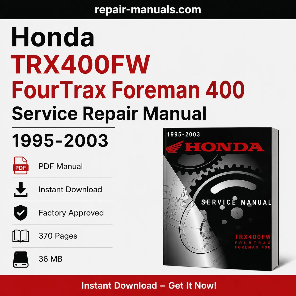 1995–2003 Honda TRX400FW FourTrax Foreman 400 Service Repair Manual PDF