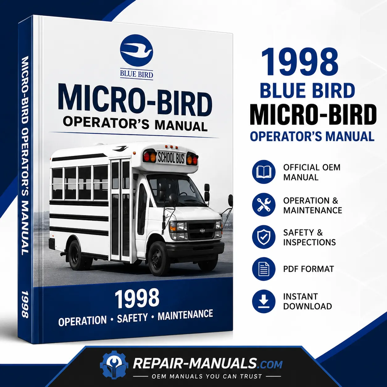 1998 Blue Bird Micro-Bird Operator's Manual PDF Download