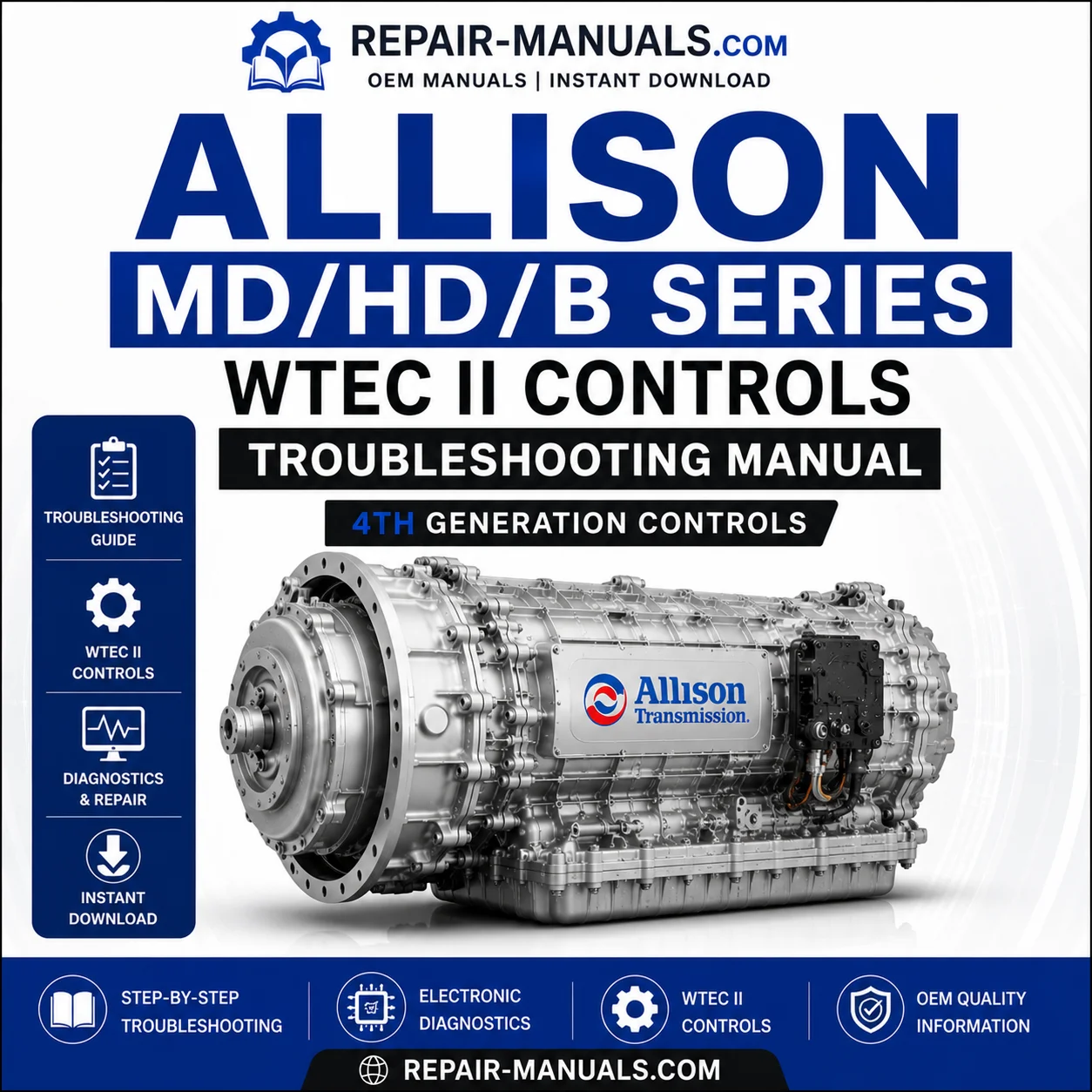Allison WTEC II Controls Troubleshooting Manual TS2470EN PDF for MD HD and B Series Transmissions
