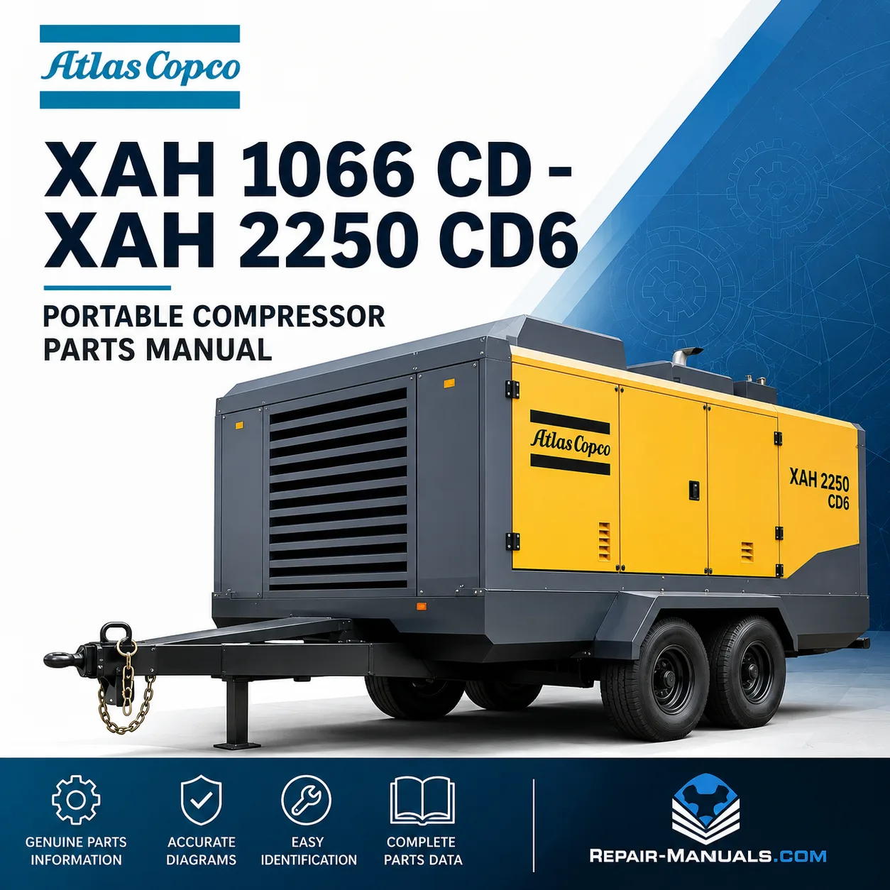Atlas Copco XAH 1066 CD XAH 2250 CD6 Portable Compressor Parts Manual PDF