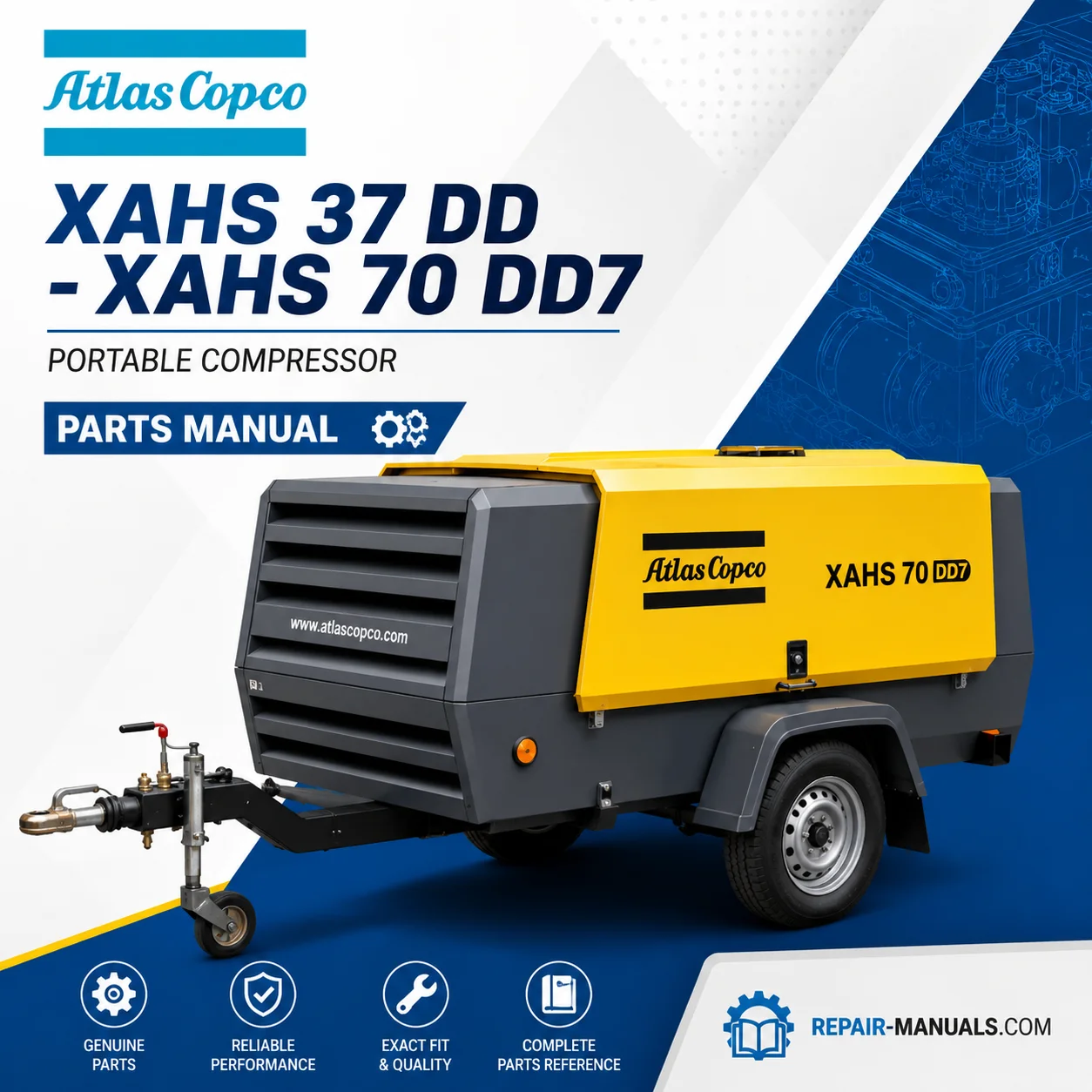 Atlas Copco XAHS 37 DD XAHS 70 DD7 Portable Compressor Parts Manual PDF
