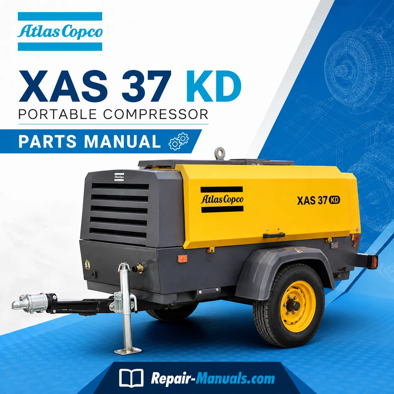 Atlas Copco XAS 37 KD Portable Compressor Parts Manual PDF Download