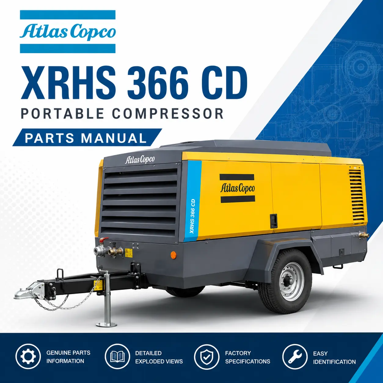 Atlas Copco XRHS 366 CD Portable Compressor Parts Manual PDF Download