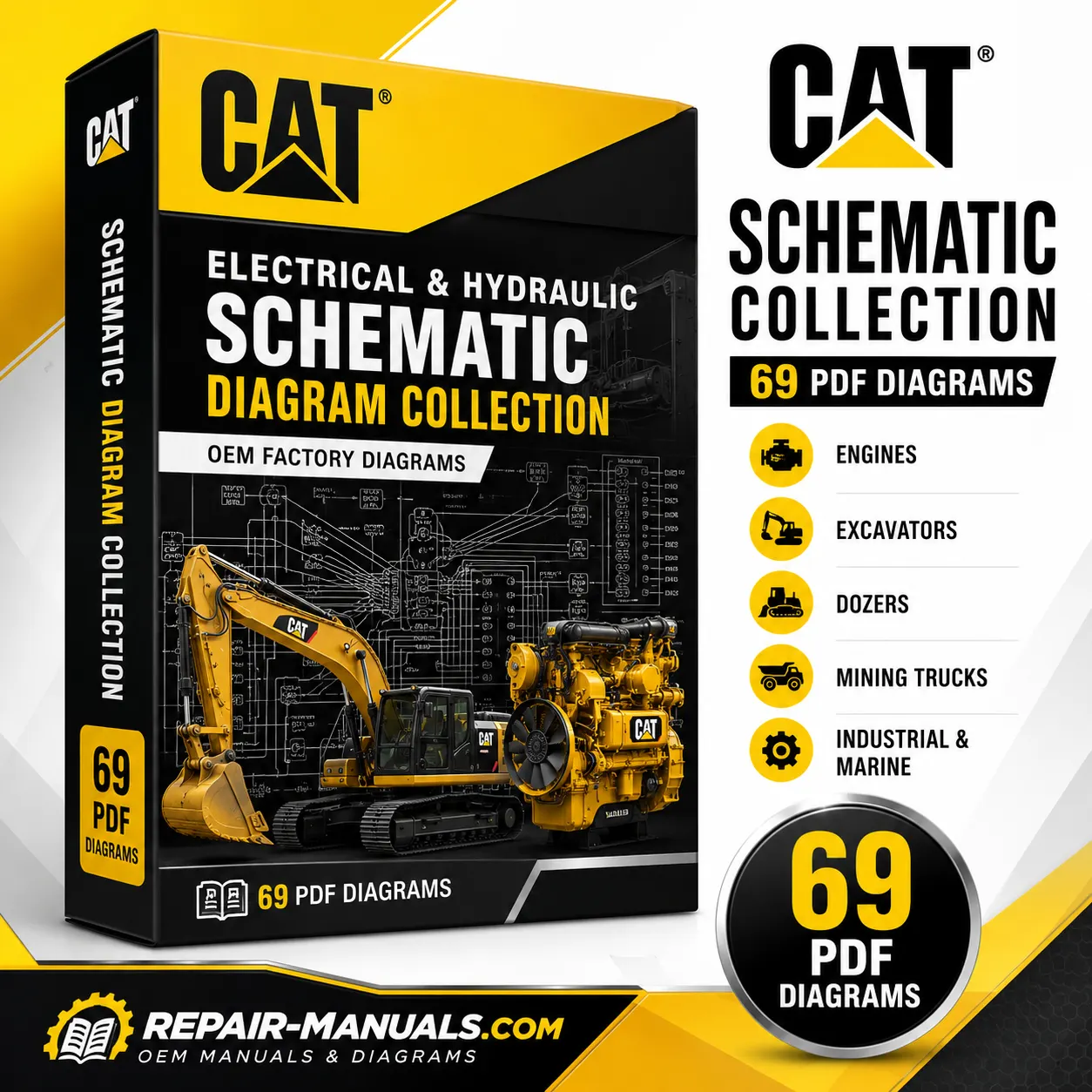Caterpillar OEM Electrical Schematic Diagram Collection PDF Download
