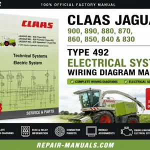 CLAAS JAGUAR Type 492 Electrical System Wiring Diagram Manual PDF