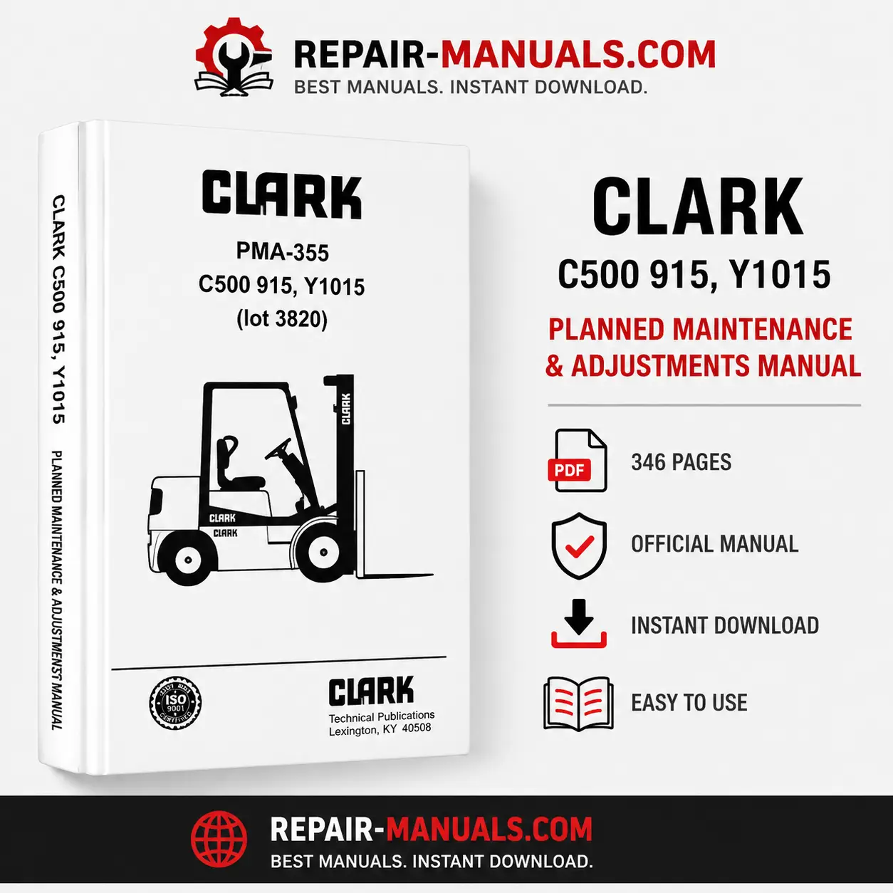 CLARK C500 915 Y1015 Planned Maintenance Adjustments Manual PDF