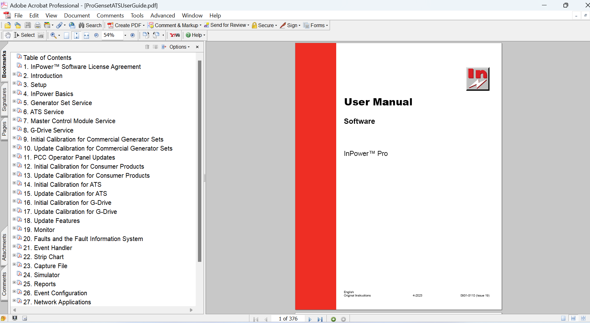 Cummins InPower Pro Software User Manual PDF
