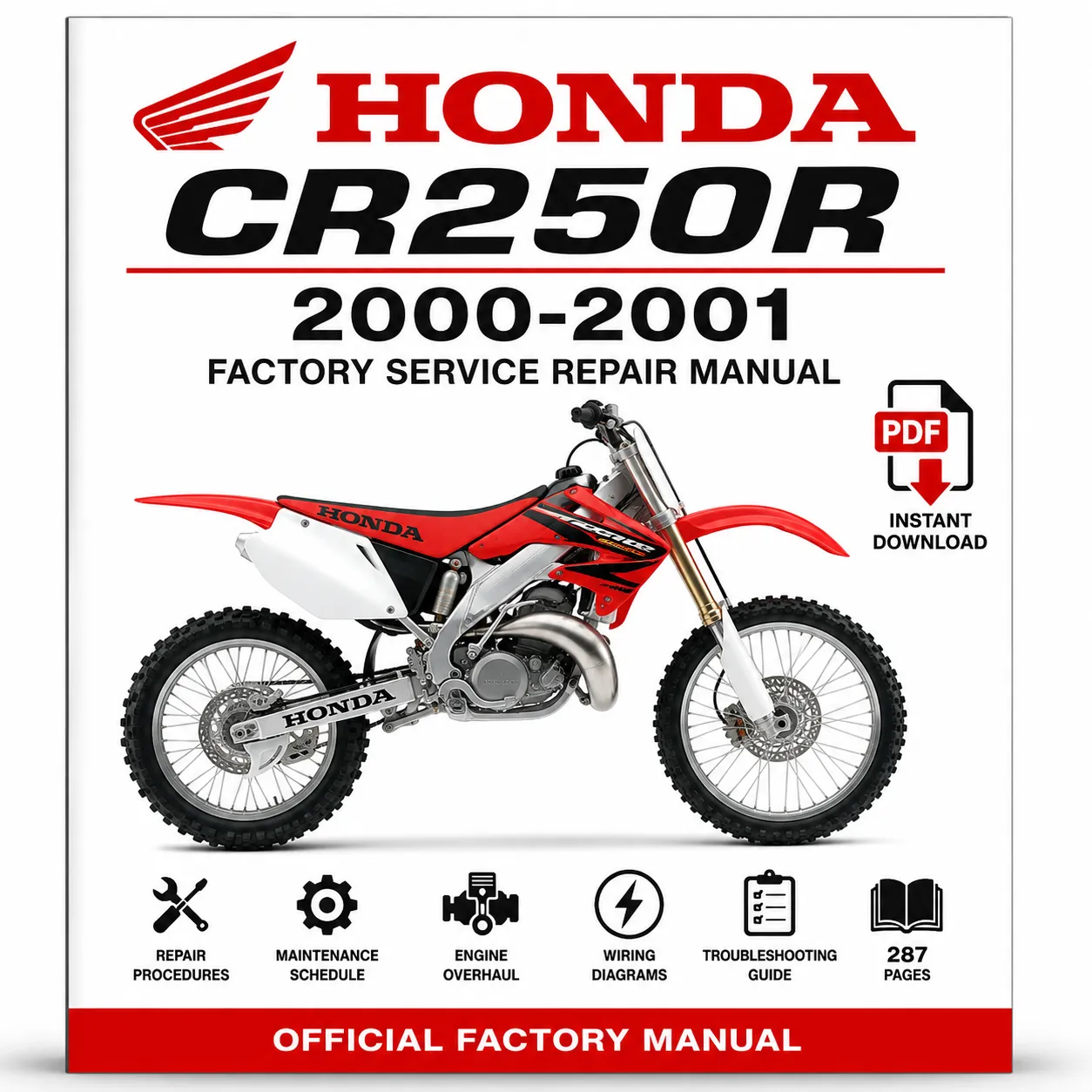 2000-2001 Honda CR250R Factory Service Repair Manual PDF