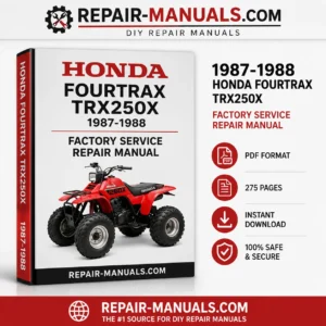 Honda FourTrax TRX250X 1987-1988 Factory Service Repair Manual